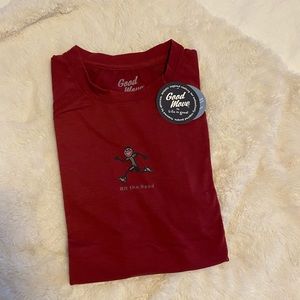 Life is good Tshirt. Medium. Red. NWT